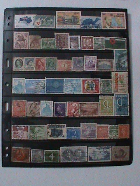 ​ WORLDWIDE-PROMOTE-4 PAGES FULL OF PICTORIALS, OVER 50 YEARS OLDDIE USED STAMPS