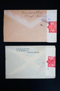 Burma Set of 3 Censored Covers