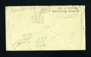 # 147 cover Dubuque & Iowa Falls RPO Cancel to Cabot, Vermont - 2-26-1870's