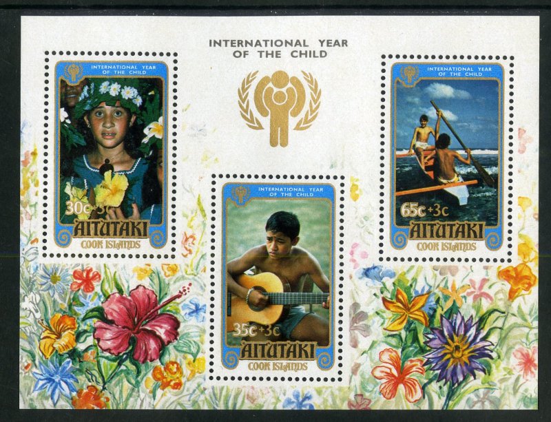 AITUTAKI B31 MNH SS BIN $1.00 YEAR OF THE CHILD