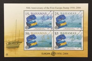 Bahamas 2005 #1153a S/S, Europa 50th Anniversary, MNH.