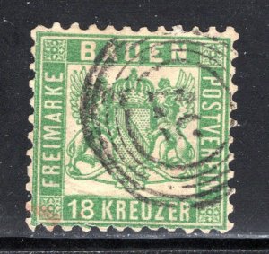 Baden #24  F/VF, Used  CV $575.00....  0410021