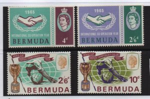 Bermuda 1965 & 66 2 MNH sets ICH & World Cup