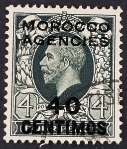 British Offices Morocco, Scott #76, VF used, tiny perf crease