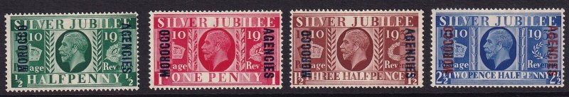 MOROCCO AGENCIES ENGLISH 1935 SILVER JUBILEE OMNIBUS. MM  SG62/65 