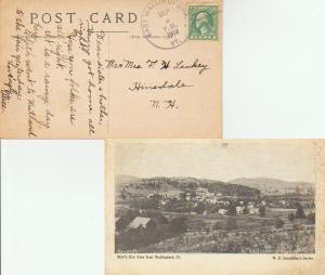 United States Vermont East Wallingford 1919 4a-bar  PPC (Bird's Eye View East...