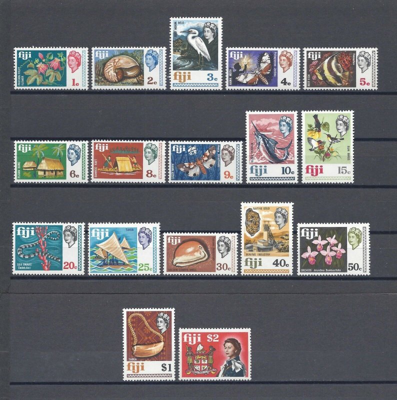 FIJI 1969/70 SG 391/407 MNH