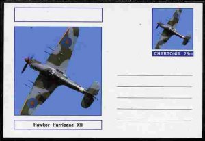 CHARTONIA, Fantasy - Hawker Hurricane XII - Postal Stationery Card, Unused