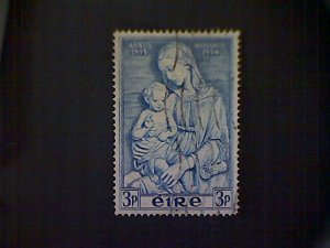 Ireland (Éire), Scott #151, used(o), 1954, Marian Year, 3p, blue