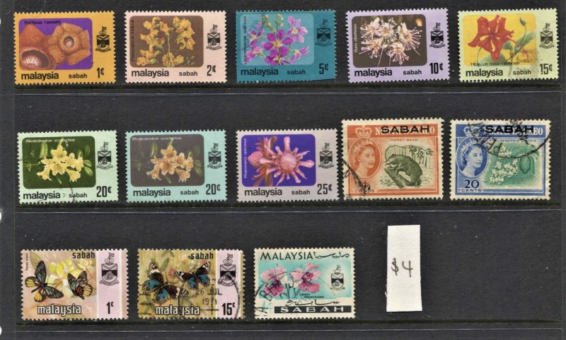 STAMP STATION PERTH Sabah #13 Mint / Used Selection - Unchecked