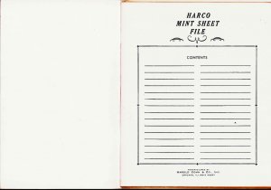 Harco Mint Sheet File 14 Pages 3 Pocket Ea. Glassine Traditional Style 9½x11½