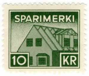 (I.B) Iceland Revenue : Savings Stamp 10Kr (Sparimerki)