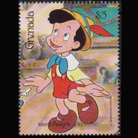 GRENADA 1987 - Scott# 1549a Pinocchio $5 NH