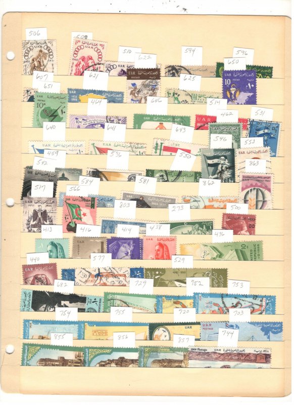 EGYPT COLLECTION ON STOCK SHEET, MINT/USED