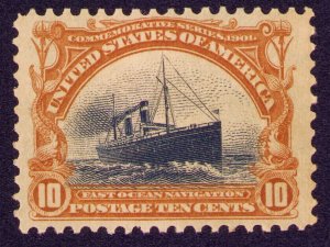 US Stamp 1901 Scott  299 10¢ Pan American Ship Mint Never Hinged VF