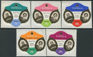 Tonga 1970 SG310-314 Royal Visit airmail set MNH