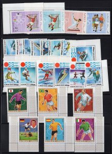 UAE AJMAN 1970 COLLECTION OF 50 MINT IN SETS FOOOTBALL OLYMPICS SCOUTS PLUS 12