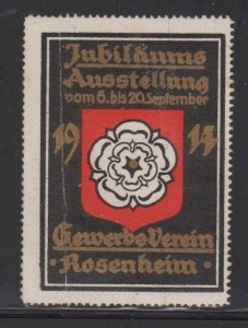 German Advertising Stamp - 1914 Anniversary Exhibition Rosenheim Trade Assoc. MH