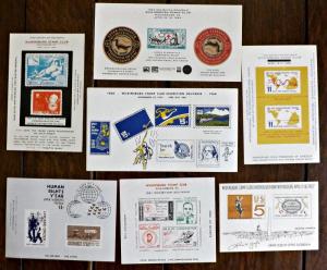 1960s Wilkinsburg, PA. Stamp Club Exhibition Souvenir Sheets - 7 Issues - 