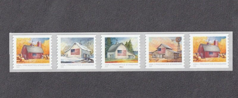 PNC5 10c Flags on Barns SA P11111 US 5684-5687a MNH 