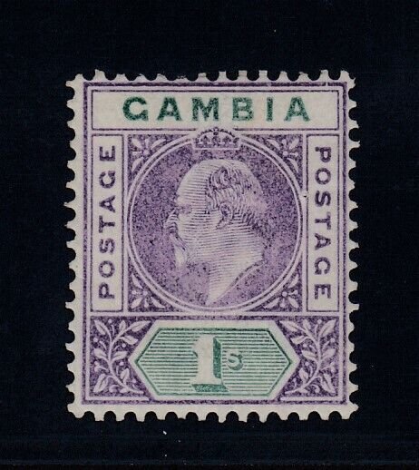 Gambia, SG 52 var, MLH Slotted Frame variety