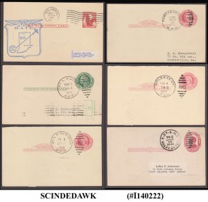 UNITED STATES USA - 1949-1961 SELECTED POSTCARDS POSTAL STATIONERY USED - 12nos