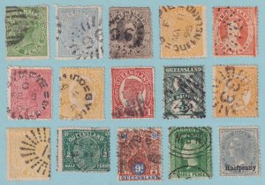 AUSTRALIA - GROUP OF 15 USED STATES STAMPS - NO FAULTS VERY FINE! - P400