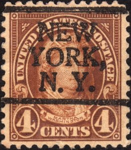1923, US 4c, Martha Washington, Used, Sc 556, XF/Sup, New York precacnel