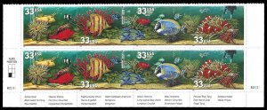 PCBstamps   US #3317/3320 PB $2.64(8x33c)Aquarium Fish, (B2222), MNH, (PB-2a)