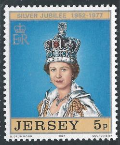 Jersey #168 5p Queen Wearing St Edward's Crown