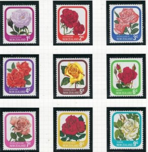 New Zealand 584-92 MNH 1975 Roses (fe9351)