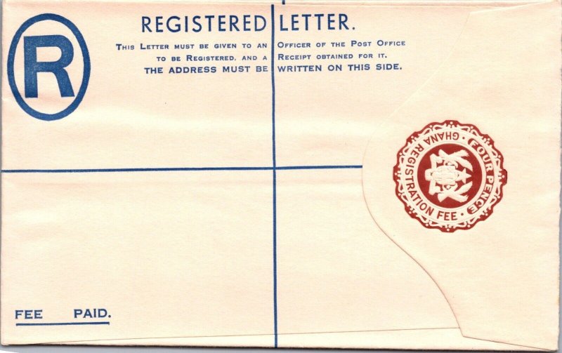 Ghana - Unused Registered Letter Cover - F69088