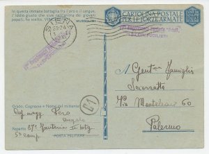 Postcard / Postmark Italy 1942 Mussolini - Gold - Blood