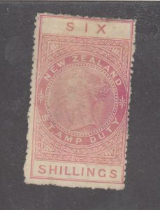 NEW ZEALAND # AR7 VF-MNG STAMP DUTY 1sh CAT VALUE $65