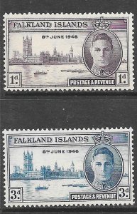 Falkland Islands 97-98: King George VI and Parliament in London, MH, F-VF