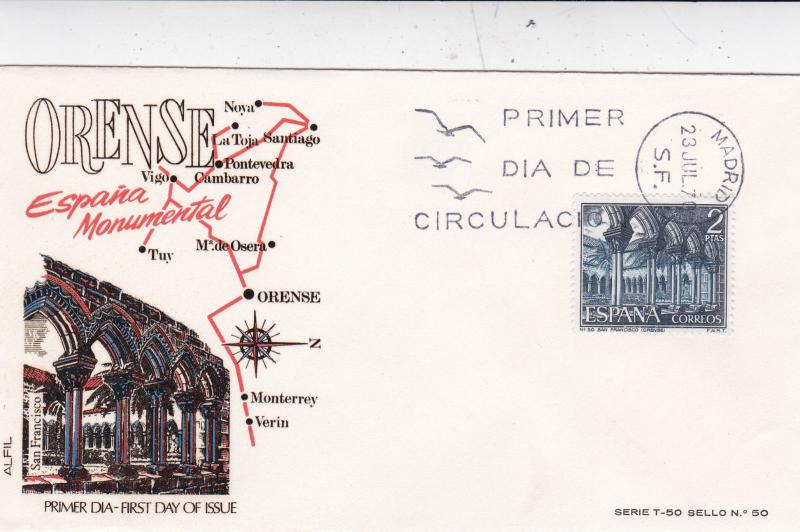 Spain 1970 Tourist Series set of 6 FDC Unadressed VGC