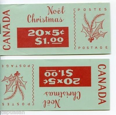 CANADA 1969 QEII XMAS BOOKLETS sgSB67phos both varieties