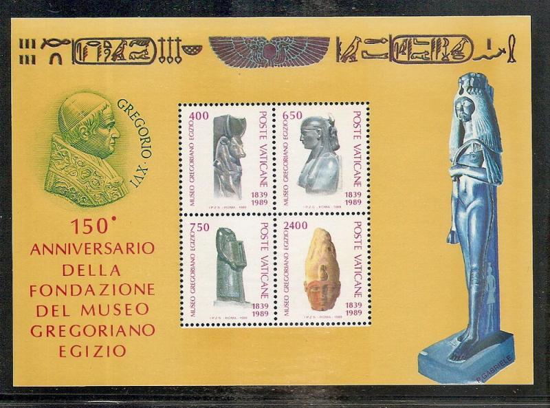 Vatican City 829 MNH 1989 Egyptian Museum Souv.Sheet