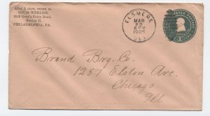 1905 Elsmere DE duplex on 1 cent stamped envelope [S.3368]