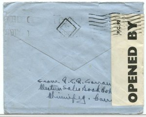 Air Mail Ettiquette label TransAtlantic 30c rate to England 1941 cover Canada