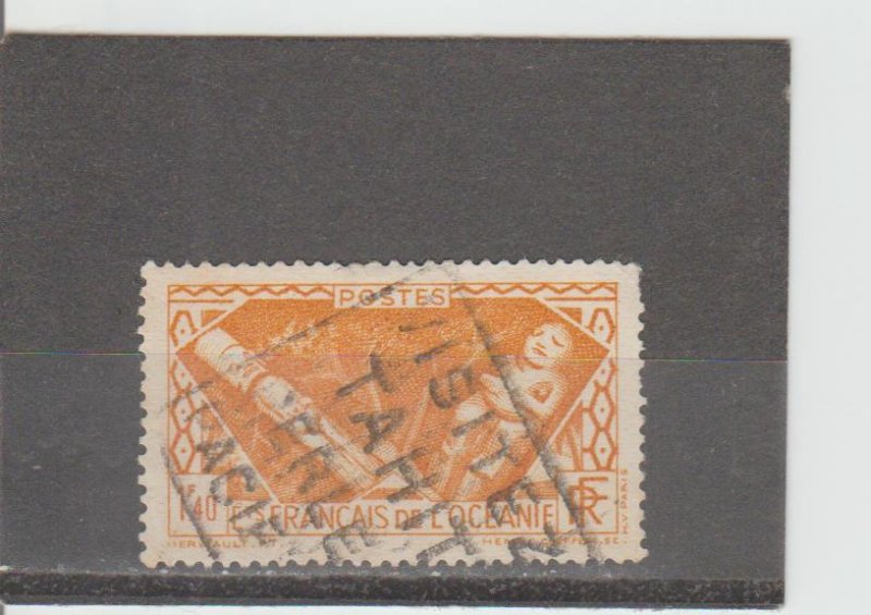 French Polynesia  Scott#  106  Used  (1939 Idols)