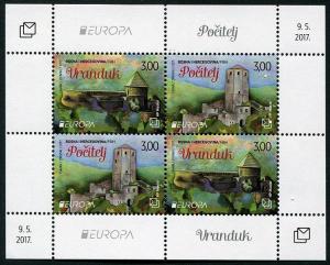 HERRICKSTAMP NEW ISSUES BOSNIA (CROAT ADMIN) EUROPA 2017 Castles S/S