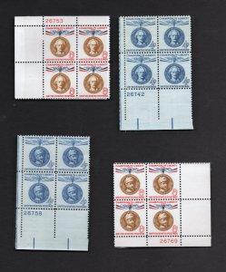 Scott 1096 Hinged 1110-1175 all MNH  Champion of Liberty 19 plate blocks of 4