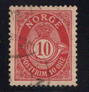 Norway Scott 51 Used Post Horn stamp