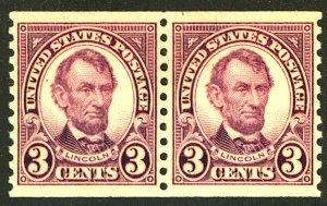 U.S. #600 MINT PAIR OG LH