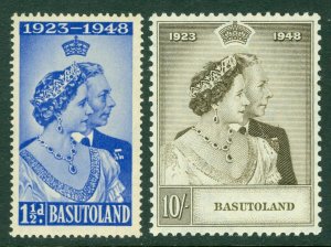 SG 36/7. 1948 Silver wedding set of Basutoland. Fine lightly mounted mint CAT£50