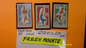Mauritania 1969 Airmail Scott# C87-C89 Complete MNH VF-XF set of 3