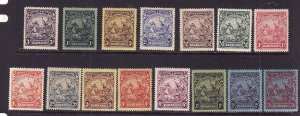 Barbados-Sc#165-79-Unused hinged og set-Seal of the Colony-1925-35- please note
