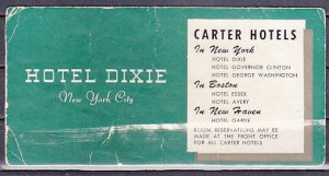 United States. Dixie Hotel Advertisment on an INK Blotter.^