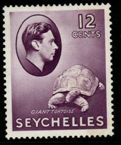 SEYCHELLES SG139 1938 12c REDDISH-VIOLET MTD MINT